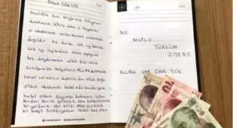 Milli Dayanışma Kampanyası için mektupla birlikte 45 lira bıraktı