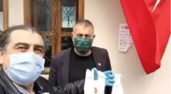 Cumhurbaşkanlığı dezenfektan paketleri Mudanya'da dağıtılıyor