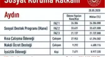 Aydın'da 2 ayda 126 bin kişiye 136 milyon lira nakit desteği verildi