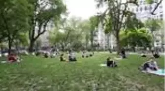 Madison Sqaure Park'ta 'sosyal mesafe' çemberi - NEW