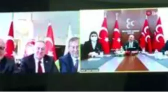 MHP'de partiler arası bayramlaşma video konferansla yapıldı