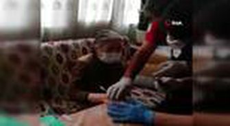 Yaşlı kadının parmağına sıkışan yüzüğü itfaiye ekipleri çıkardı