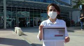 SGK sisteminde hükümlü görünen kadın muayene olma sevincini yaşadı