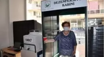 Milas'ta bir firma talep üzerine dezenfeksiyon kabini yaptı