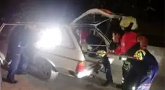 Denizli'de otomobil bagajında yılan paniği