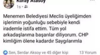 Son dakika haberi! Menemen Belediye Meclisi'nde CHP'li üye istifa etti