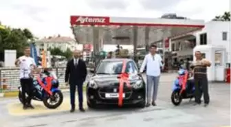 Şanslı Aytemiz Kart sahipleri otomobil ve motosikletlerini teslim aldı