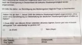 Almanya'da yaşayan Türklere mektupla vatandaşlık sorgusu