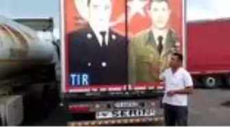 TIR şoförü, Ömer Halisdemir ve Mübariz İbrahimov'a ait fotoğraflar nedeniyle Gürcistan polisiyle sorun yaşadı