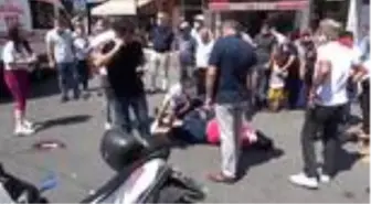 Motosiklet yayaya çarptı: 2 yaralı