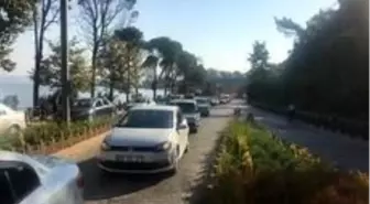 Kuşadası'ndaki milli parkta bayram kuyruğu