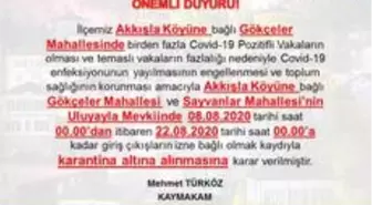 Safranbolu'da köyün 2 mahallesinde karantina uygulaması başlatıldı