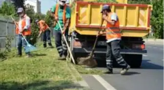 Efeler Belediyesi Umurlu'da refüjler temizledi