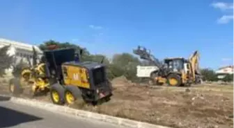 Ergene'de yeşil alanlara temizlik ve bakım yapılıyor