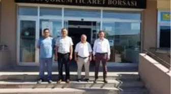 İl Müdürü Sarı ve Mehmet Sayan Ticaret Borsası'nı ziyaret etti