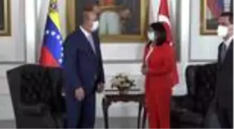 Çavuşoğlu, Venezuela Cumhurbaşkanı Başyardımcısı Rodriguez ile görüştü