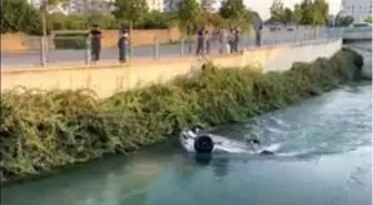 Son dakika! Otomobil kanala uçtu, sürücü kazayı ucuz atlattı