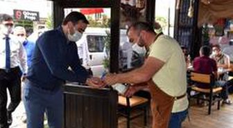 Başkan Özlü korona virüs denetimlerine katıldı
