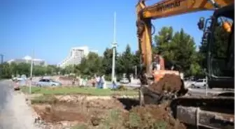 3. Etap Raylı Sistem çalışması Konyaaltı Caddesi'ne ulaştı