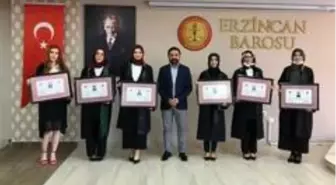 Erzincan Barosu bünyesine 6 yeni avukat daha kattı