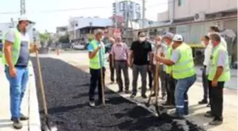 Başkan Yılmaz, yol yapım çalışmalarını inceledi