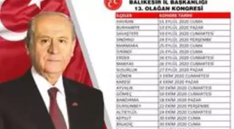 Balıkesir'de MHP'nin kongre takvimi belli oldu