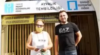 Ayvalık'ta İnşaat Mühendisleri ve Mimarlardan şiddet olaylarına sert tepki