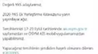 ÖSYM Başkanı Aygün: 2020-YKS Ek Yerleştirme Kılavuzunu yarın yayımlayacağız