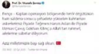 TBMM Başkanı Şentop'tan şehit 2 asker için başsağlığı mesajı