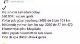 AK Partili Enç, yediği hız cezasıyla bölünmüş yollara gönderme yaptı