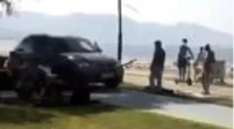 Kordon'da bisiklet yoluna giren cip sürücüsüne 2 ayrı ceza kesildi