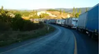 Türkgözü sınır kapısında tır kuyruğu