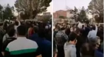 Tebriz'de halk, İran'ın Ermenistan'a desteğini protesto ediyor