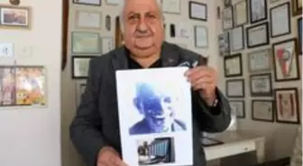 Aşık Veysel'in yüzlerce fotoğrafını müzeyi andıran arşivinde saklıyor