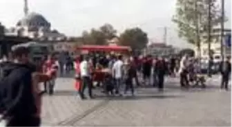 Son dakika haberi | Eminönü Meydanı'nda drone destekli Kovid-19 denetimi