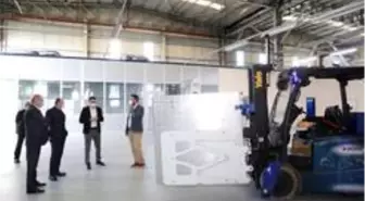 Sürücüsüz forklift test aşamasında