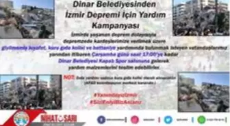 Dinarlılar yaşadıkları depremi unutmayıp İzmir için seferber oldular