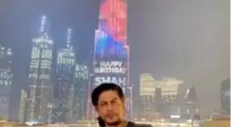 Burc Halife'de, Bollywood yıldızı Şah Rukh Khan'ın doğum günü kutladı