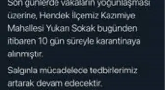 Vaka sayısı artan Sakarya'da bir sokak karantinaya alındı