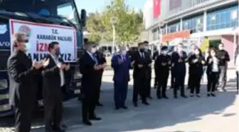 Yardım tırı Karabük'ten İzmir'e dualarla uğurlandı