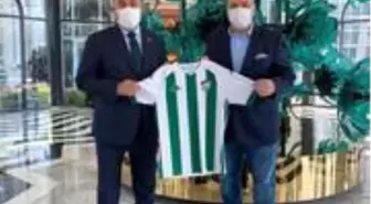 Bursaspor Kulübü Başkanı Erkan Kamat, Dışişleri Bakanı Mevlüt Çavuşoğlu ile görüştü