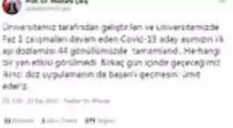 Yerli Covid-19 aşısı 44 gönüllüye uygulandı