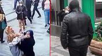 Taksim'de akılalmaz görüntüler! Bir yanda dilencilerin rant kavgası, diğer yanda boğazına jilet dayayan dolandırıcı