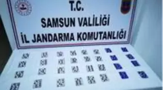 Samsun'da jandarma ekipleri 12 kilo esrar 966 adet sentetik hap ele geçirdi