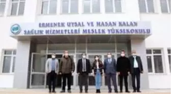 Rektör Akgül, Uysal ve Hasan Kalan Sağlık Hizmetleri MYO'yu ziyaret etti