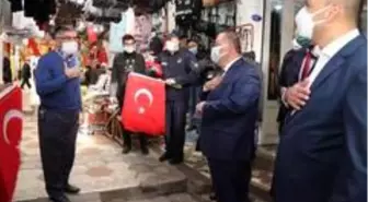 Suriye sınırında Türk bayrağı heyecanı