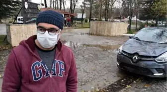 Edirne'de seyir halindeki otomobilin üzerine ağaç devrildi