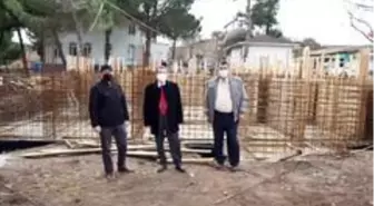 Kaymakam Gürdal, köy konağını inşaatını inceledi