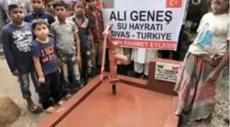 Sivaslı iş adamından Bangladeş'te üç su kuyusu