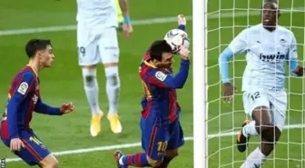 Barcelona formasıyla 643 gol atan Messi, Pele'nin rekorunu egale etti